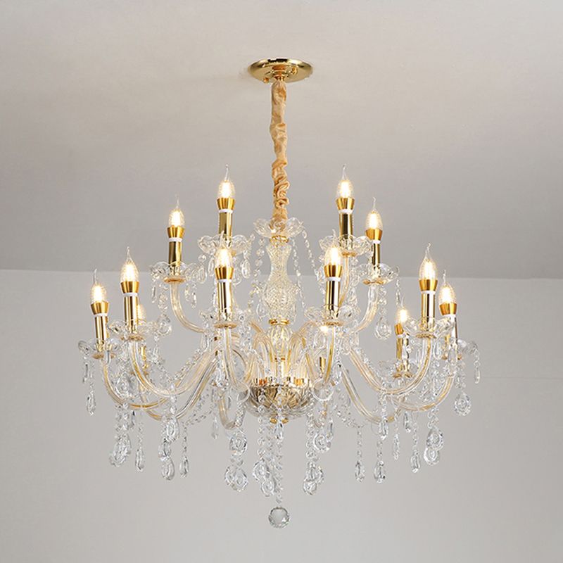 Kerze Kronleuchter Leuchte Traditionelle Kristallheizbeleuchtung für das Restaurant