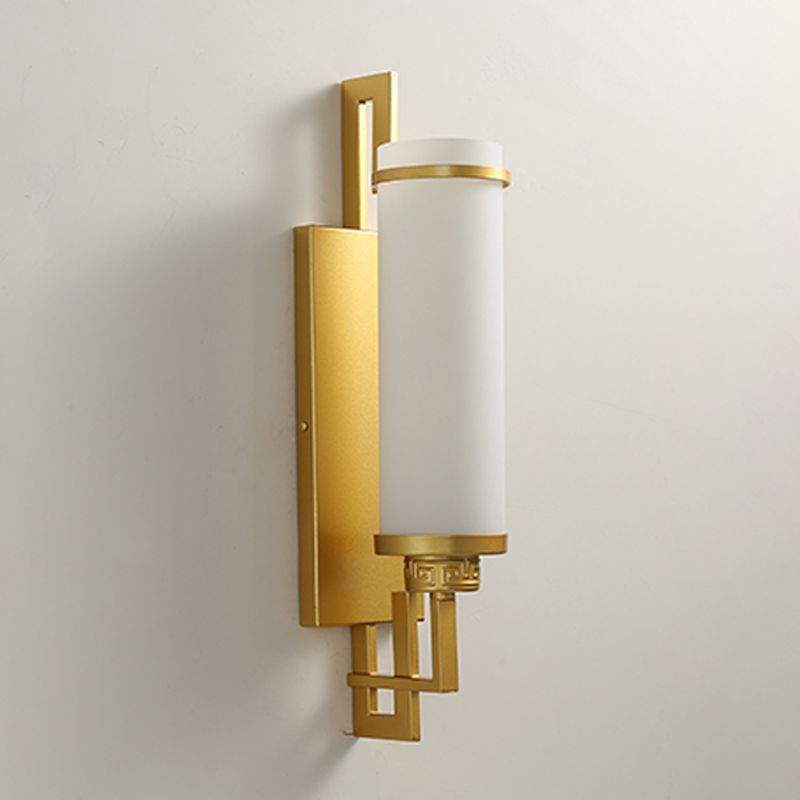 Modern Vanity Lights Milky Glass Vanity Wall Light Fixture for Bathroom