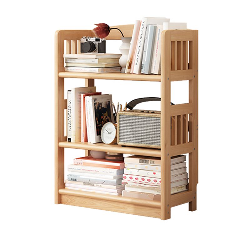 Wood Vertical Bookcase Contemporary Open Back Bookcase for Home Office