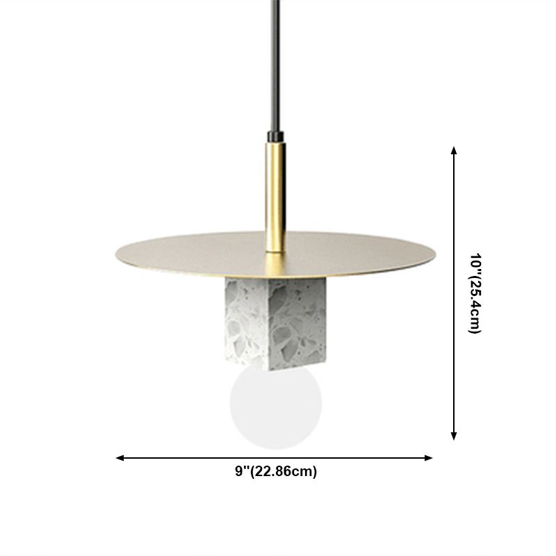 Pendant de style moderne Light Nordic Style Stone Cube suspendu pour le chevet