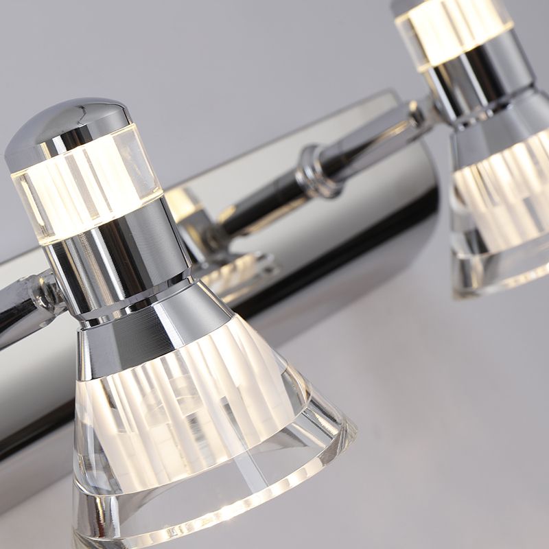 Metal Mirror Wall Lights Modern Simple Stlye Multi Heads Wall Mount Fixture