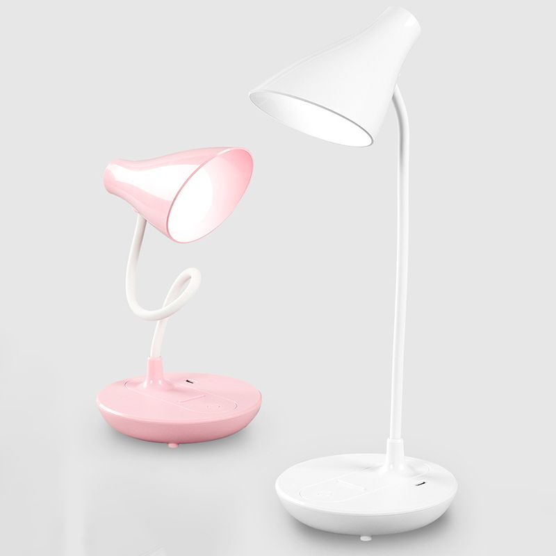 Modern Cone Table Lamp Plastic 1 Light Night Table Lamps in Multi-Colored