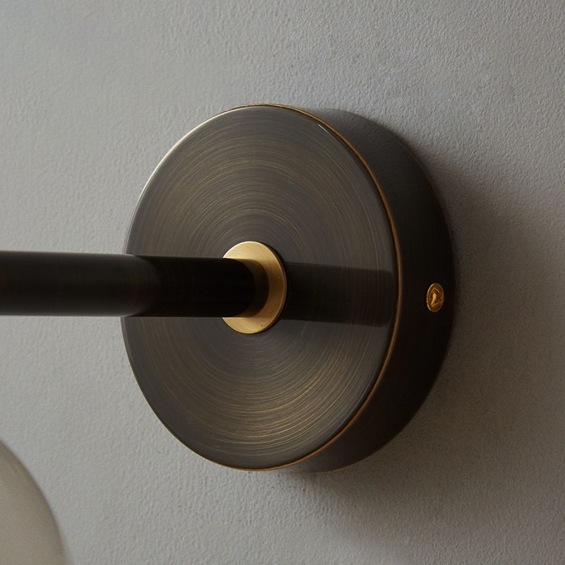 Modern Style Wall Light Ball Shade in Gold Sconces for Bedroom