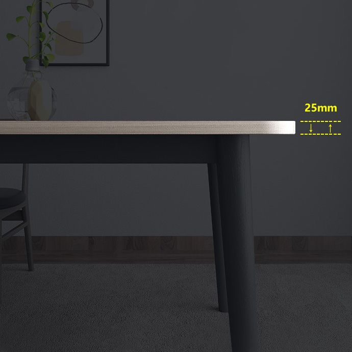 Simplicity Style Furniture Rectangle Solid Wood Dining Room Table in Brown