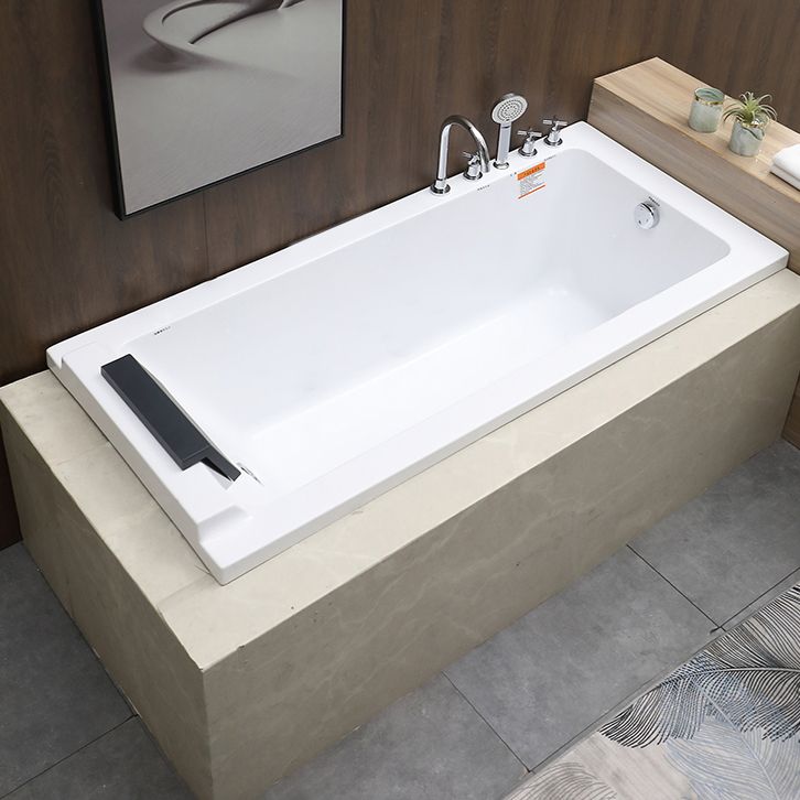 Acrylic Soaking Bathtub Antique Finish Drop-in Back to Wall Bath Tub