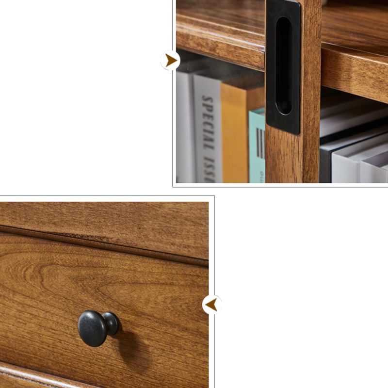 Modern Style Bookshelf Closed Back Standard Wooden Bookcase for Study Room