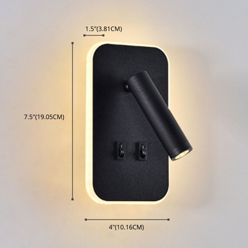 Modern Minimalist Style Cylinder Wall Mounted Lighting Metal Wall Lamp