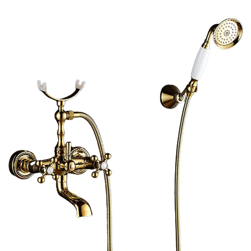 Traditional Wall Mounted Metal Claw Foot Tub Faucet Trim Low Arc Claw Foot Tub Faucet