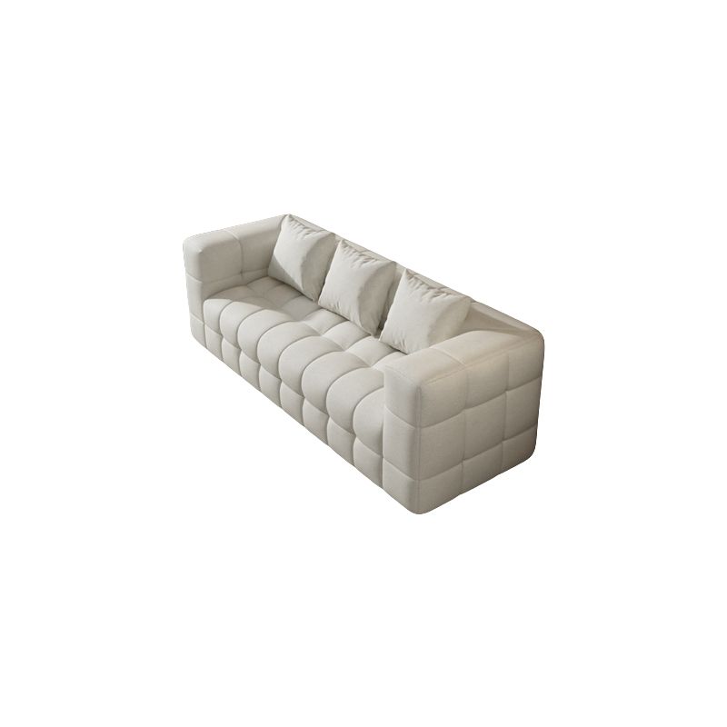 Scandinavian Biscuit Back Sofa Tuxedo Arm Loveseat for Living Room