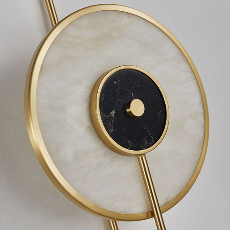 Round Shade Wall Lamp Modern White Shape Wall Mounted Lighting for Bedroom