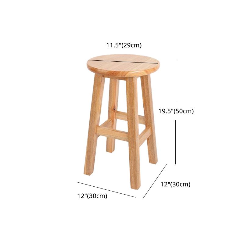 Sgabello da bar in legno moderno a bracciale con sedile in legno e pedale