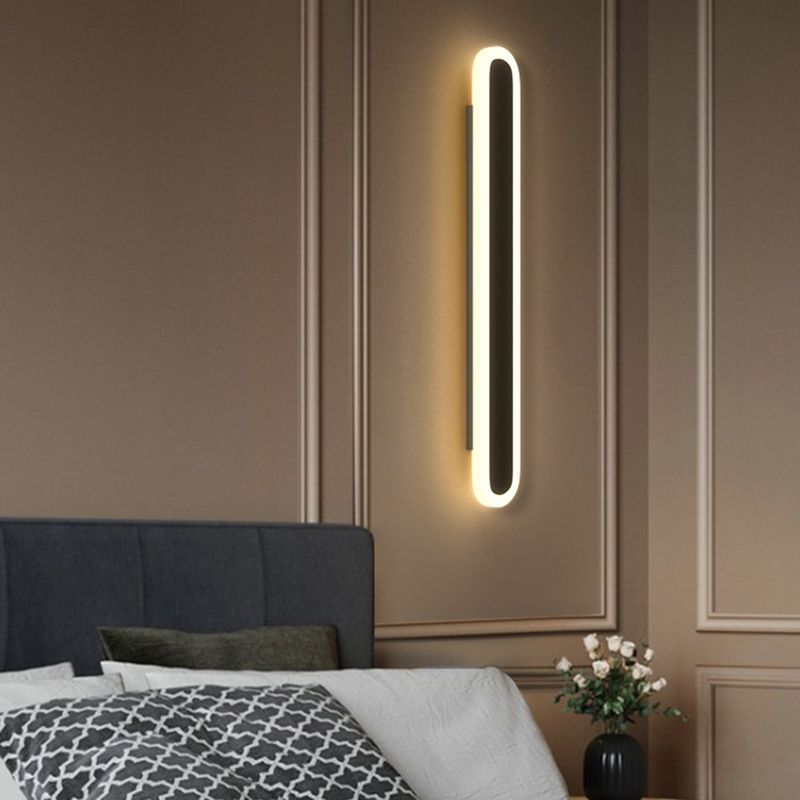 Rechteck -Wandleuchten moderne minimalistische Acryl 1 Licht Eitelkeit Licht