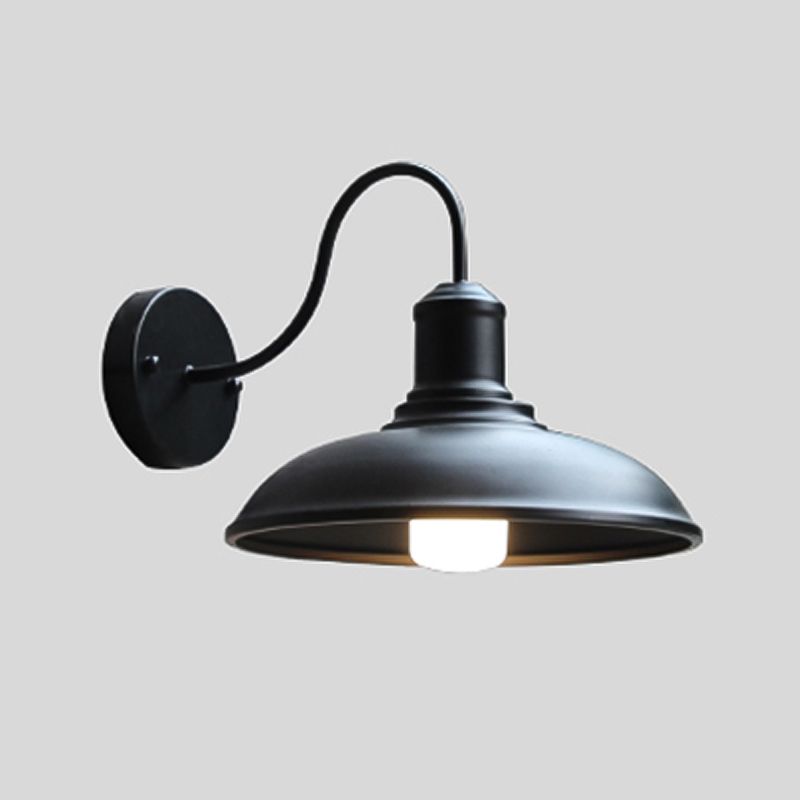 Accesorios de iluminación de cuello de cabello de metal estilo industrial 1 lámparas de pared de luz