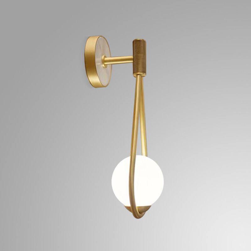 Modern Simplicity Droplet Wall Light Sconce Milk Glass Wall Light Fixtures for Bedroom