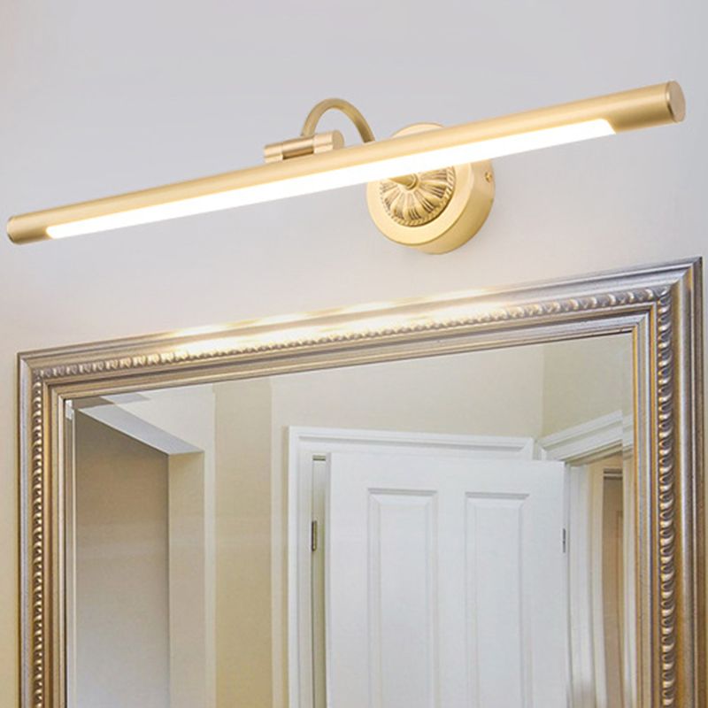 Testa regolabile Light LED lineare Luce moderna Minimalismo Brass Vanity Luce neutra per mobile da bagno