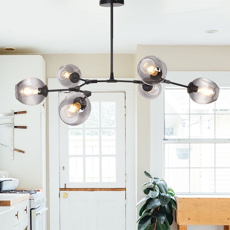 Nordic Modo Glass Chandelier Living Room Adjustable Hanging Light Fixture