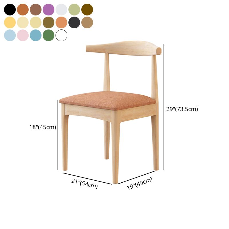 Silla lateral interior de estilo tradicional, silla de comedor individual tapizada con respaldo abierto