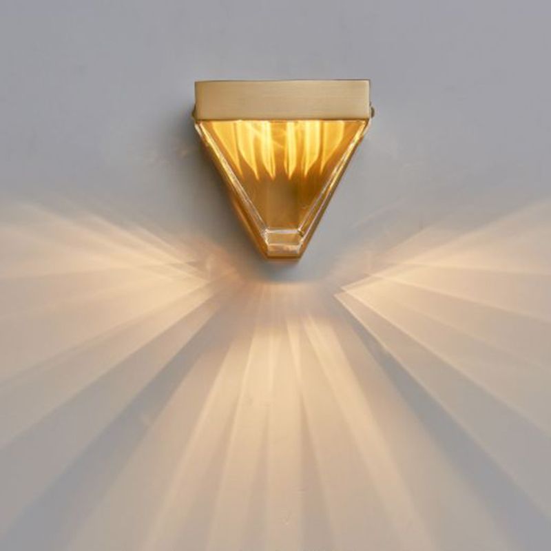 Modern Minimalist Style Geometric Wall Mounted Light Fixture Crystal 1 Light Wall Sconces for Bedroom