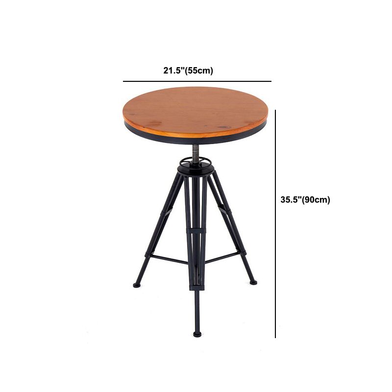 Round Bistro Set 1/2/3 Pieces Industrial Style Solid Wood Bar Table Set