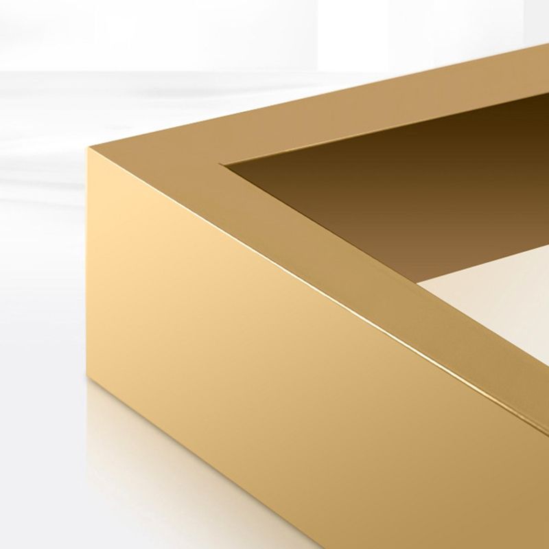 Gold Vertical Open Bookcase Glam Etagere Metal Book Shelf for Bedroom