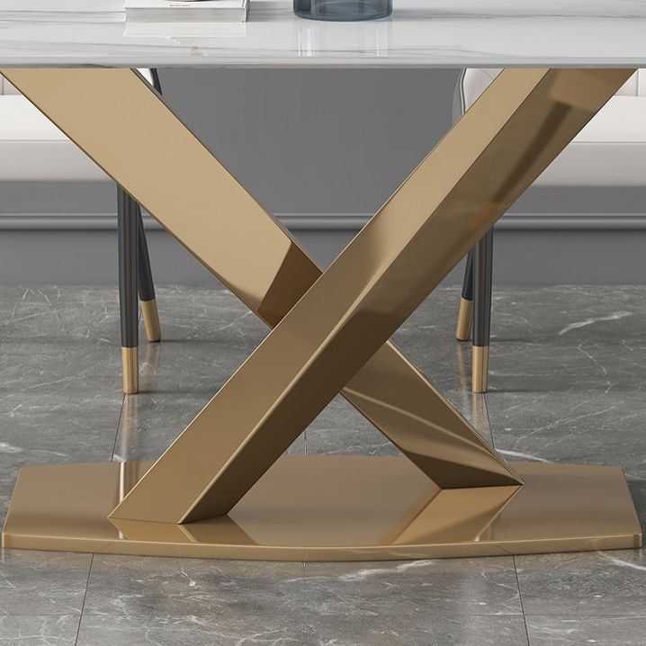 Glam Sintered Stone Dining Set 1/2/5/7 Pieces Dining Set for Dining Areas