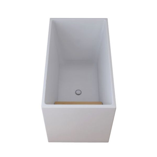Modern Rectangular Acrylic Bathtub Freestanding Soaking Center Bath (Board not Included)