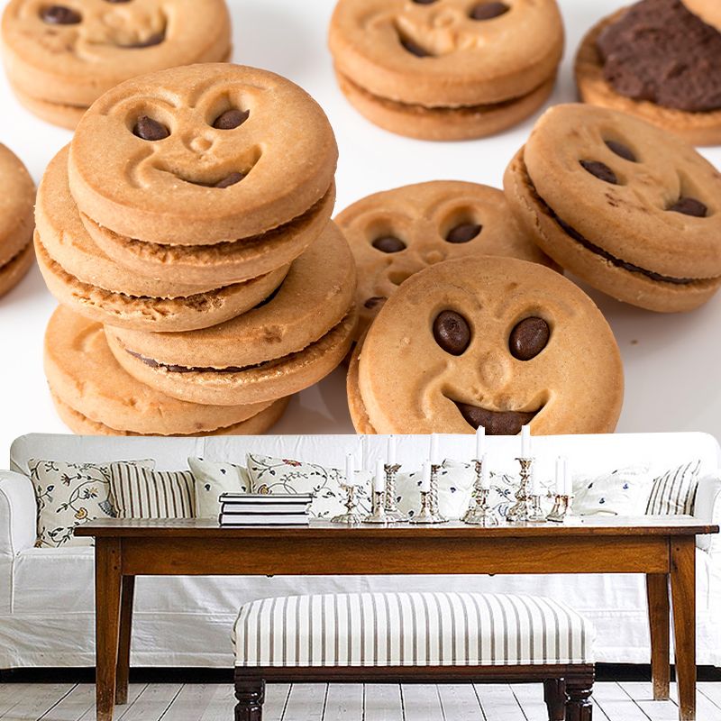 Modern Style Mini Cookie Mural Pattern Commercial Use Photography Wall Decor