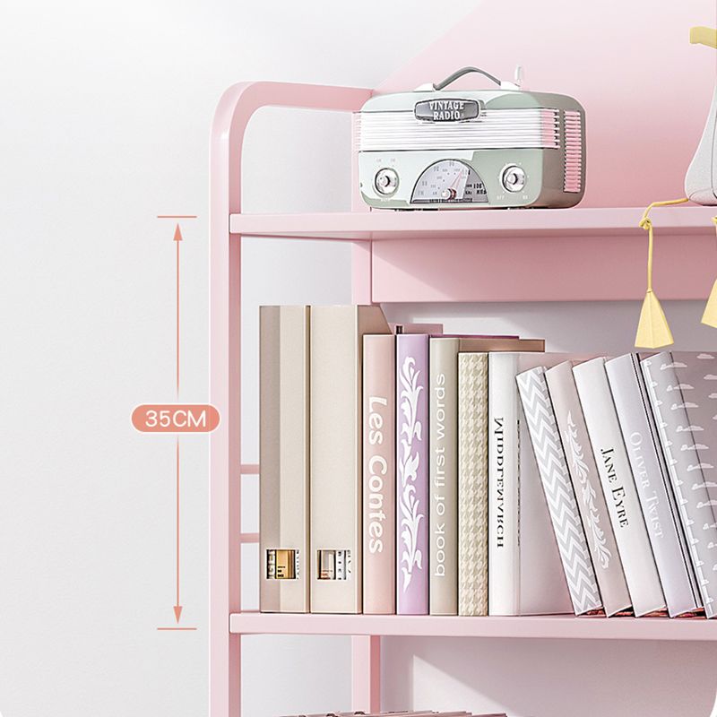 Scandinavian Metal Open Back Bookcase 9.4" Wide Home Bookshelf