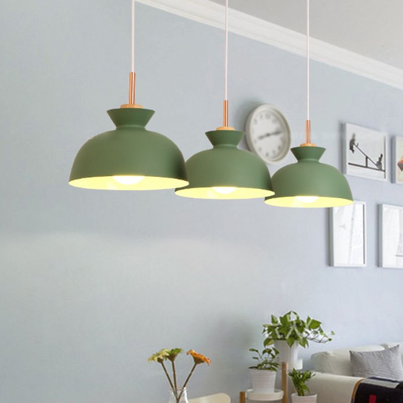 Macron Hanging Light Bowl Shape Single Light Metal Modern Pendant Light for Dinning Room