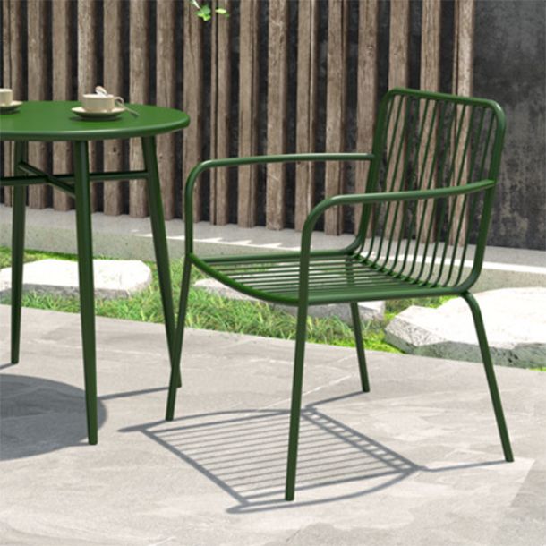 Modern Outdoor Bistro Table Set 1/2/5/7 Pcs Green Metal Bistro Set