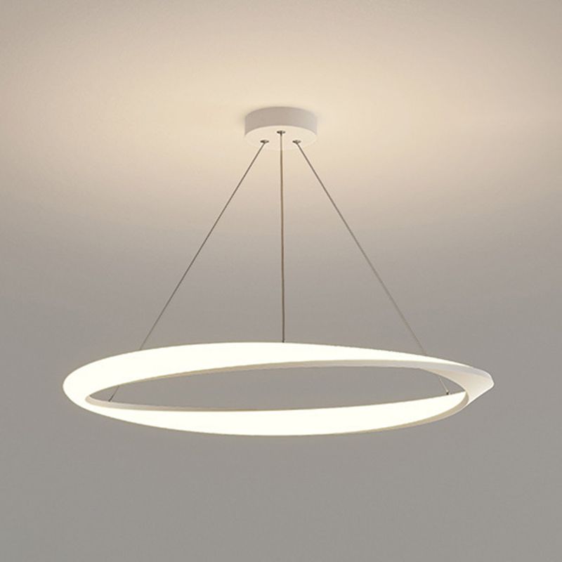 Lampada a led lineare alla moda moderna Lampada sospesa in ferro battuto a sospensione da interno con ombra acrilica