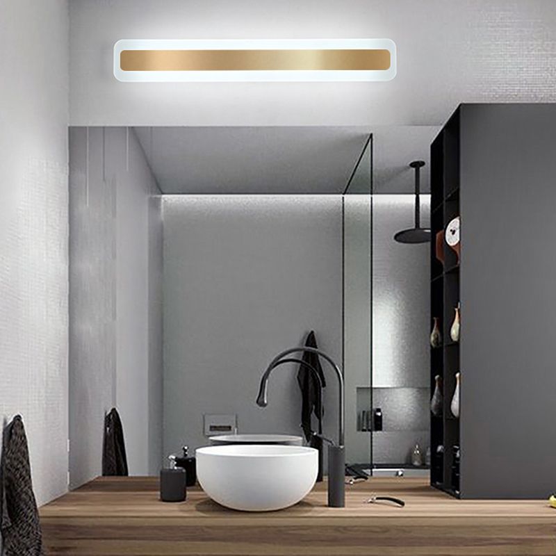 1-licht lineaire schaduw Wand SCONCE Moderne eenvoudige stijl Mirror Wandverlichting in goud