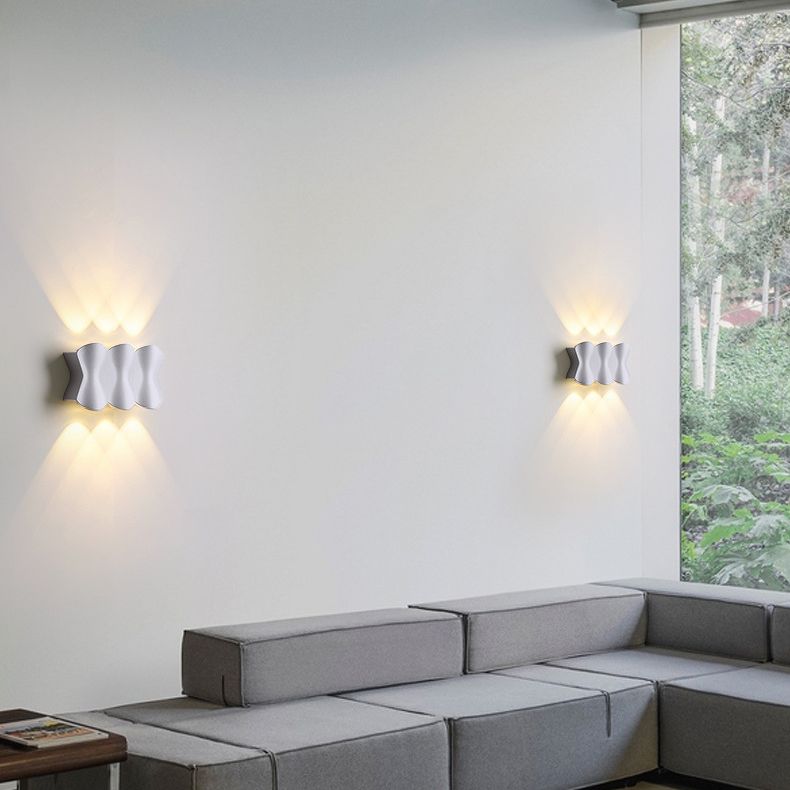 Lampe murale en origami simplicité moderne simplicité lampe à support mural en aluminium pour le salon