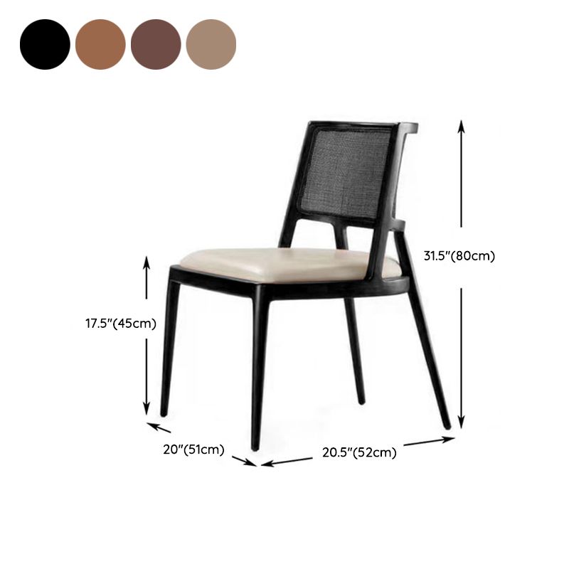 Contemporary Style Chair Wood Open Back Dining Room Chair for Dining Room