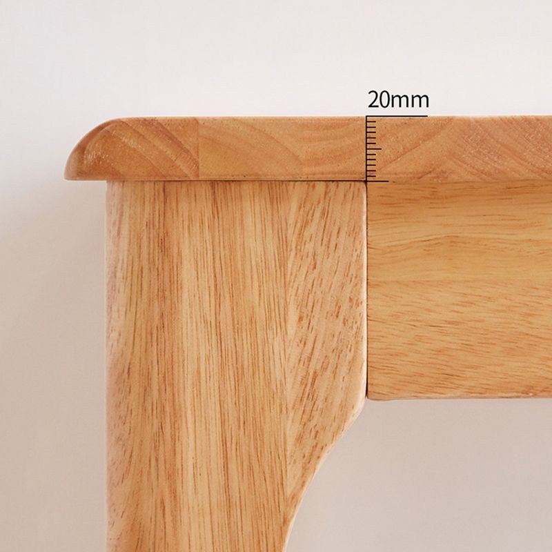 Modern Style Solid Wood Dining Table with Rectangle Shape Standard Height Table for Home Use