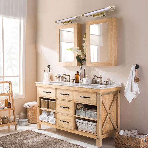 Lineaire vorm metalen wandwandcontract Moderne stijl Single Light Mirror Wand gemonteerd licht