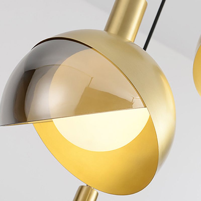 Modern Luxury Single Pendant Light Electroplate Iron Globe Hanging Lamp for Interior Spaces