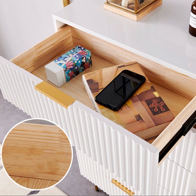 15.74" Wide Modern  Accent Ches Wood Soft Close Drawers Chest