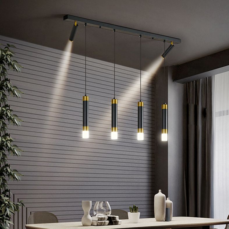 Luce a ciondolo a LED LED LINEARE BLACE LUCE MODERNA CONTRO CONTRO CHE STRANTE LUCE DA ACRILICA