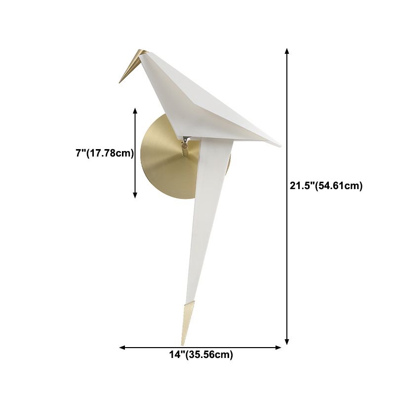 Nordic Style Metal Wall Light Bird Shape LED Wall Sconce for Living Room