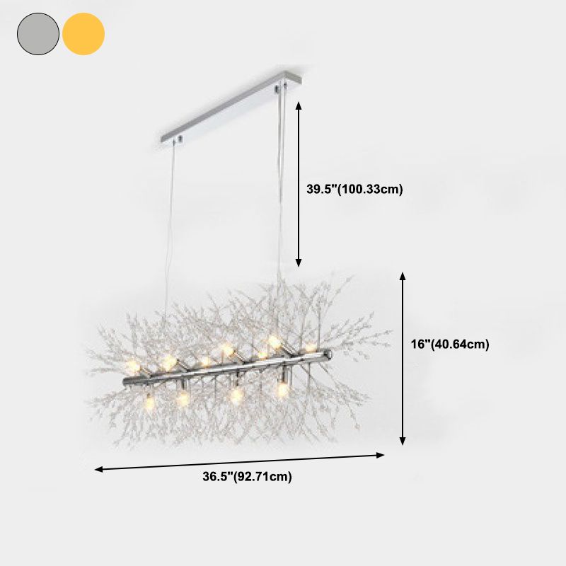 Modern Firefly Island Pendant Lighting Metal Multiple-Light Island Pendant