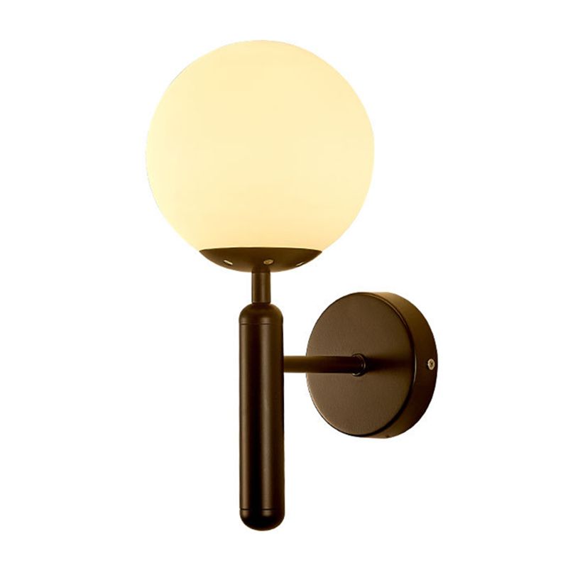 Globe Bedroom Wall Mounted Lighting Glass Modern Style Wall Mounted Light Fixture