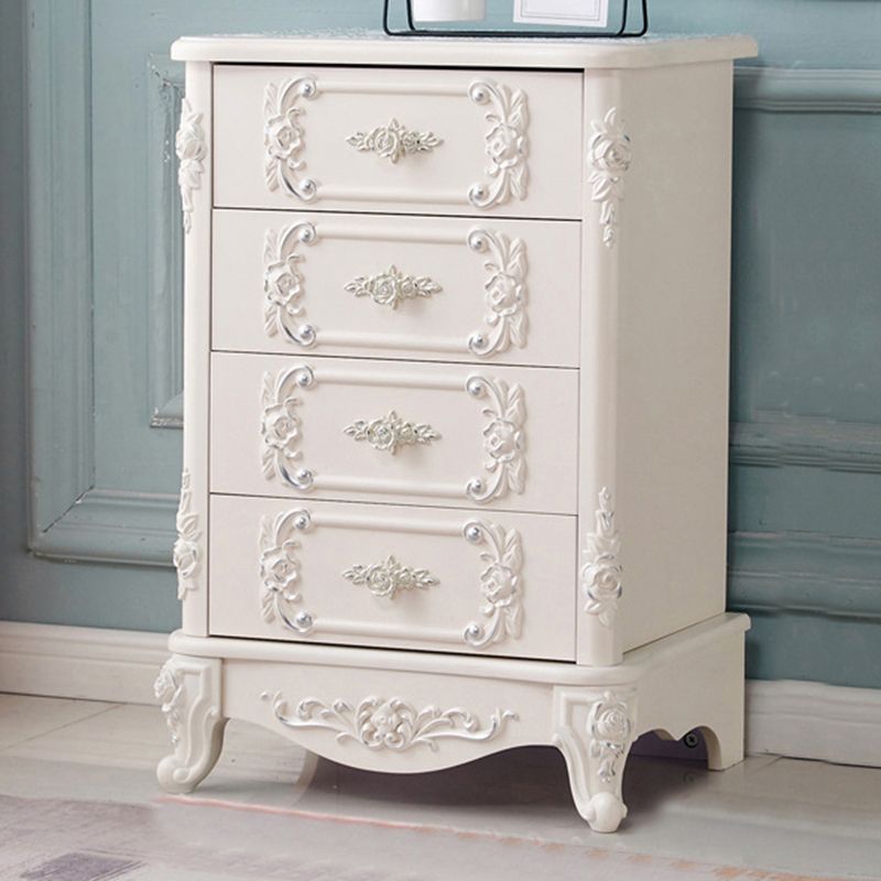 15.74" Wide Accent Chest Modern White Rectangle Chest with Drawers