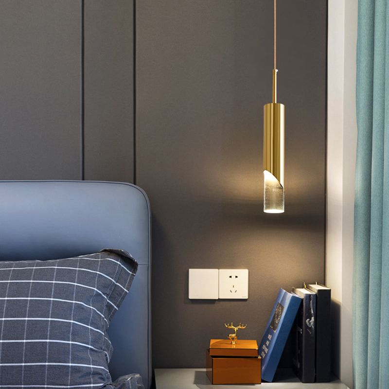 LED Mini Cilindri a cilindri Lighting Forma lampada a soffitto in metallo in tonalità acrilica trasparente