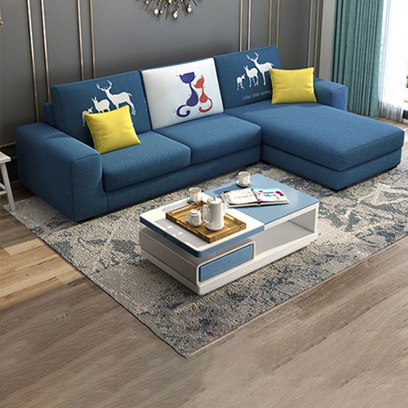 Removable Cushions Sectionals 27.56"High Square Arm Sectionals with Chaise