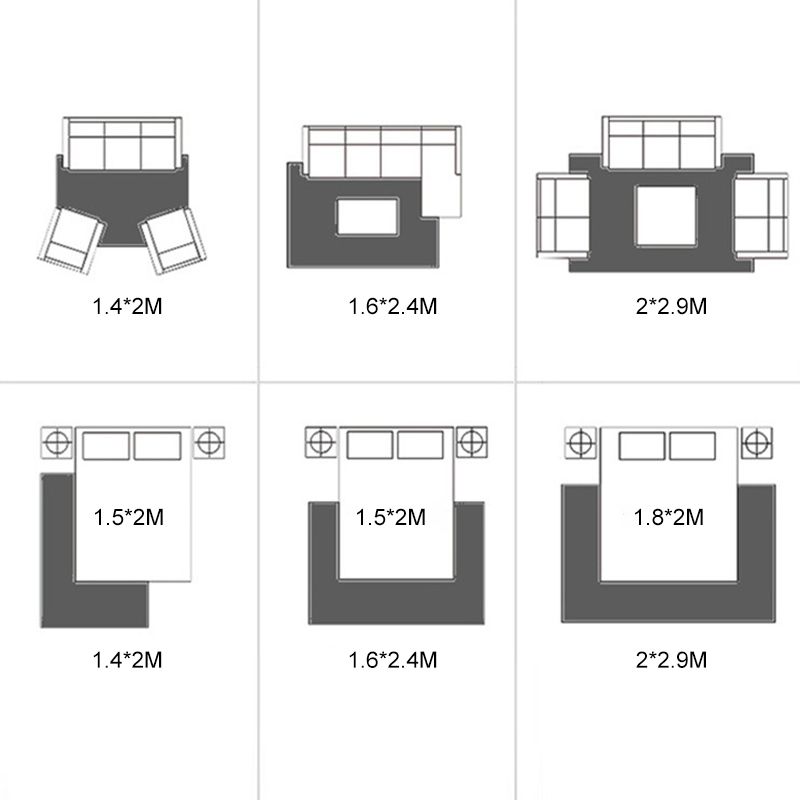 Luxury Indoor Area Rug Geometric Lines Polyester Carpet Anti Slip Backing for Living Room Rug