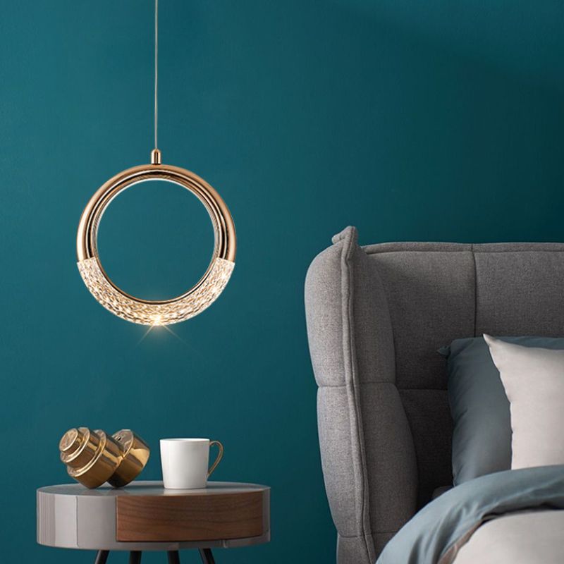 Gold Metal Hanging Light Postmodern Style Pendant Light Hanging Light for Clothing Shop