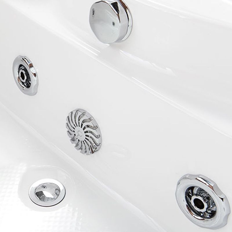 Bathroom Corner Bath Tub Acrylic Modern Bathtub with Drain and Overflow Trim