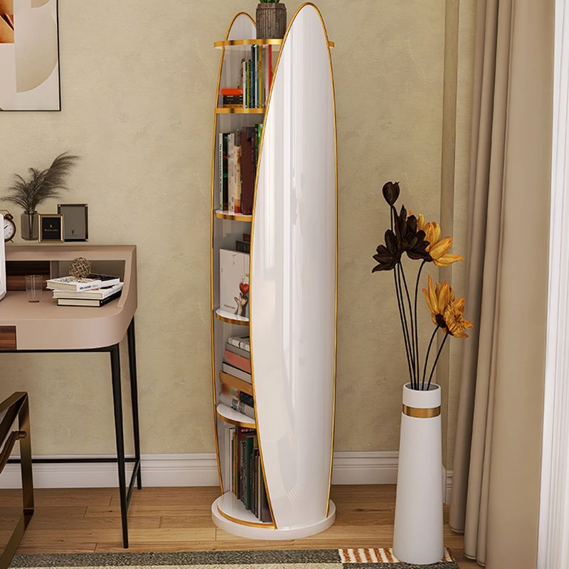 Glam Plastic Bookshelf Standard Closed Back Bookcase with Shelves