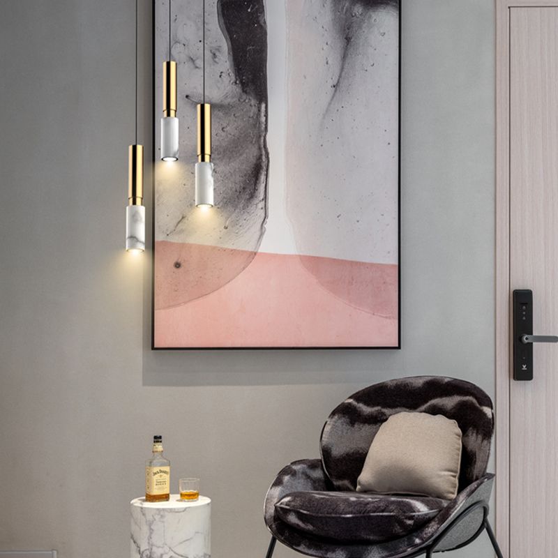 Pendre en pierre géométrique Light Modern Style Hanging Light pour le salon
